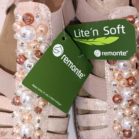 Remonte Jocelyn 47 Elegant Beaded Sandals Size 7 - Picture 4 of 9